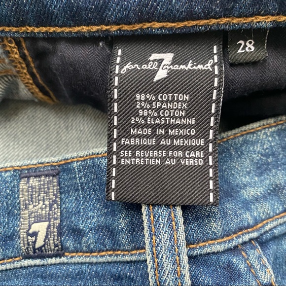 7 For All Mankind Edie High Rise Straight Leg Crop Jeans Size 28 - Picture 14 of 14